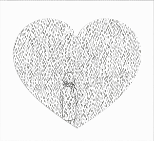 Gif animé coeur violet